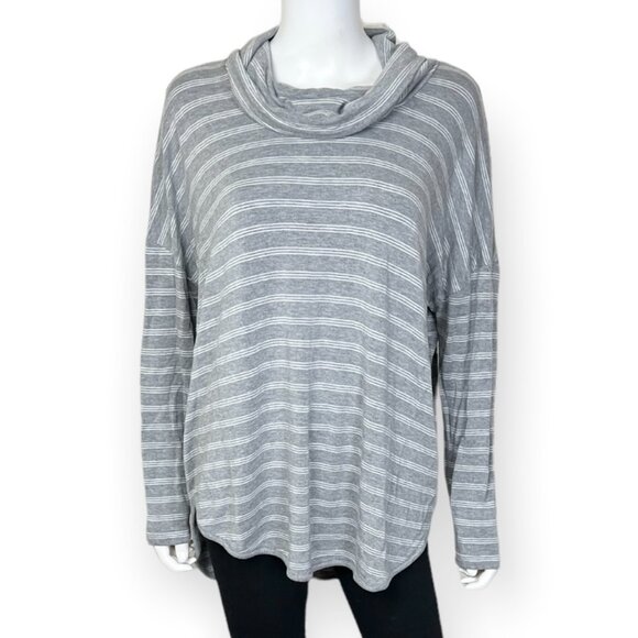 Lou & Grey Striped Signature Softblend Lite Cowl Top Preowned condition, gently - Picture 2 of 7